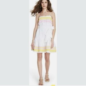 Lisa Marie Fernandez white linen ruffle dress